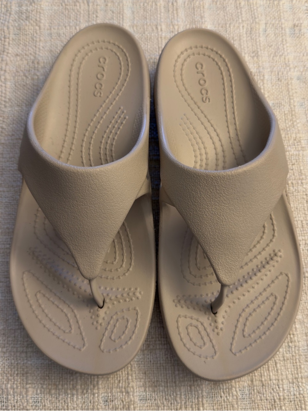 CROCS Women’s Taupe Thong Sandals